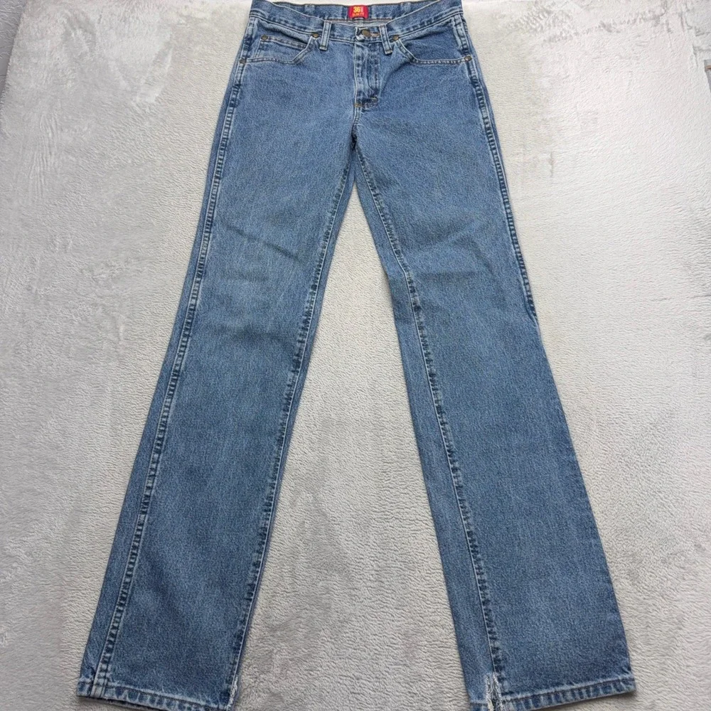 Wrangler Jeans Mens 30x36 Blue 36MWZ Cowboy Cut Slim Fit Denim Western Pants